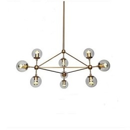 Golden Beans Kronleuchter 10 Lichter mit Glasschirm