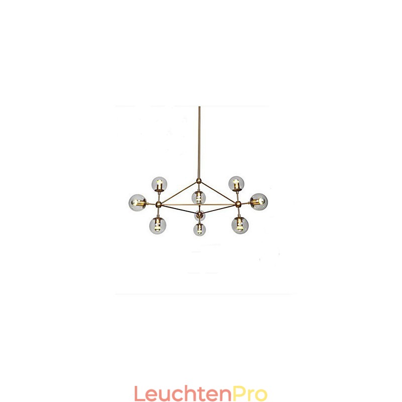 Golden Beans Kronleuchter 10 Lichter mit Glasschirm