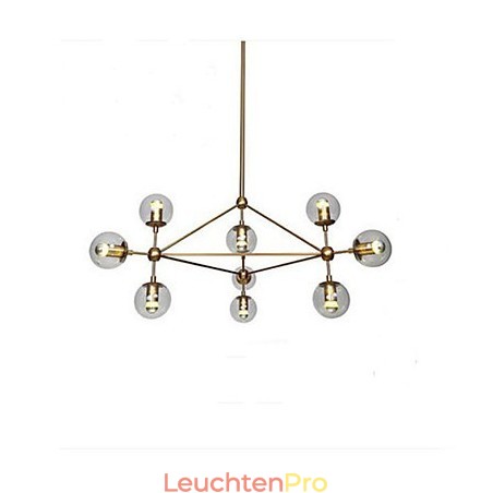 Golden Beans Kronleuchter 10 Lichter mit Glasschirm Golden Beans Kronleuchter 10 Lichter mit Glasschirm