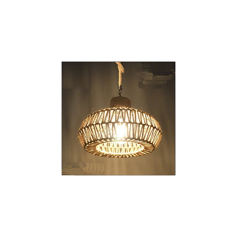 Handgefertigte Vintage-Kronleuchterlampe mit Kunstwerken.