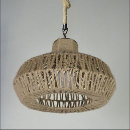 Handgefertigte Vintage-Kronleuchterlampe mit Kunstwerken.