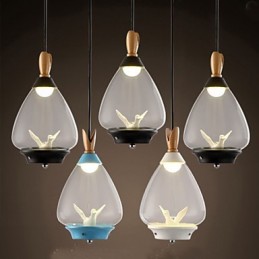 Kleiner Vogelanhänger aus Glas mit Einzelkopf