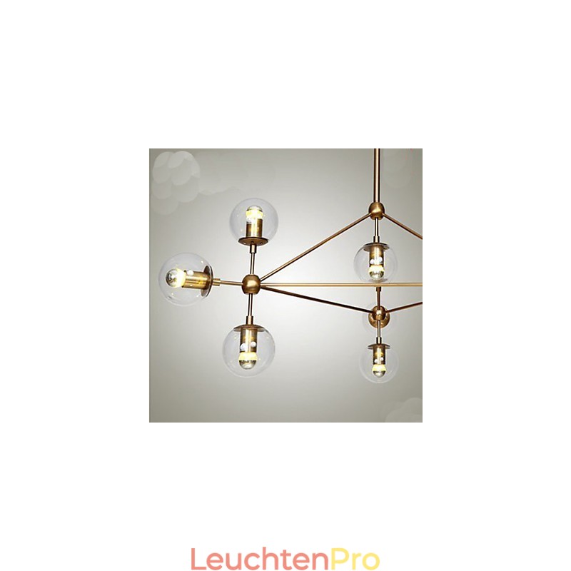 Golden Beans Kronleuchter 10 Lichter mit Glasschirm