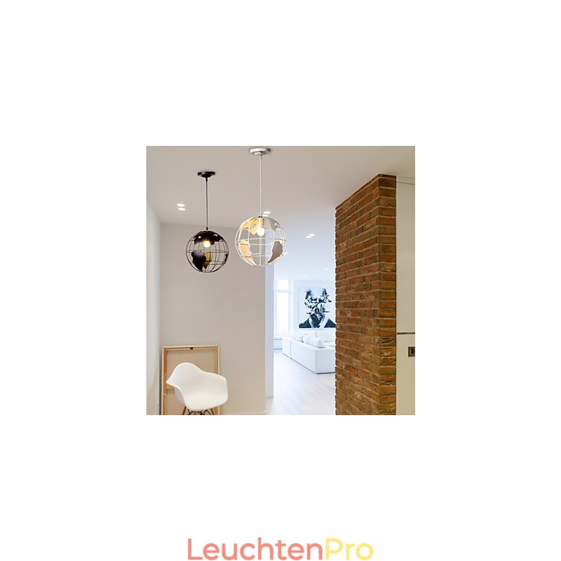 Moderne zeitgenössische Pendelleuchte im Landhausstil mit Kugel-Design
