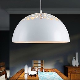 Minimalistische Pendelleuchte im Vintage-Stil mit 1 Licht und geschnitztem Schirm