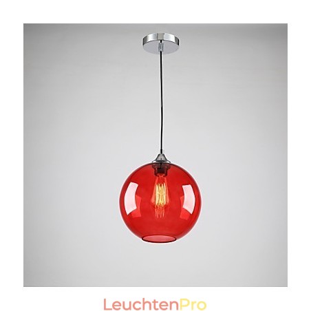 Moderne Glas-Pendelleuchte im runden roten Blasen-Design Moderne Glas-Pendelleuchte im runden roten Blasen-Design