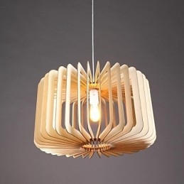 Moderne zeitgenössische traditionelle klassische Landhaus-Vintage-Laterne Malerei Holz Bambus Pendelleuchte