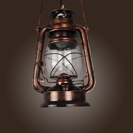 Country Lantern Mini-Pendelleuchte im Bronze-Stil
