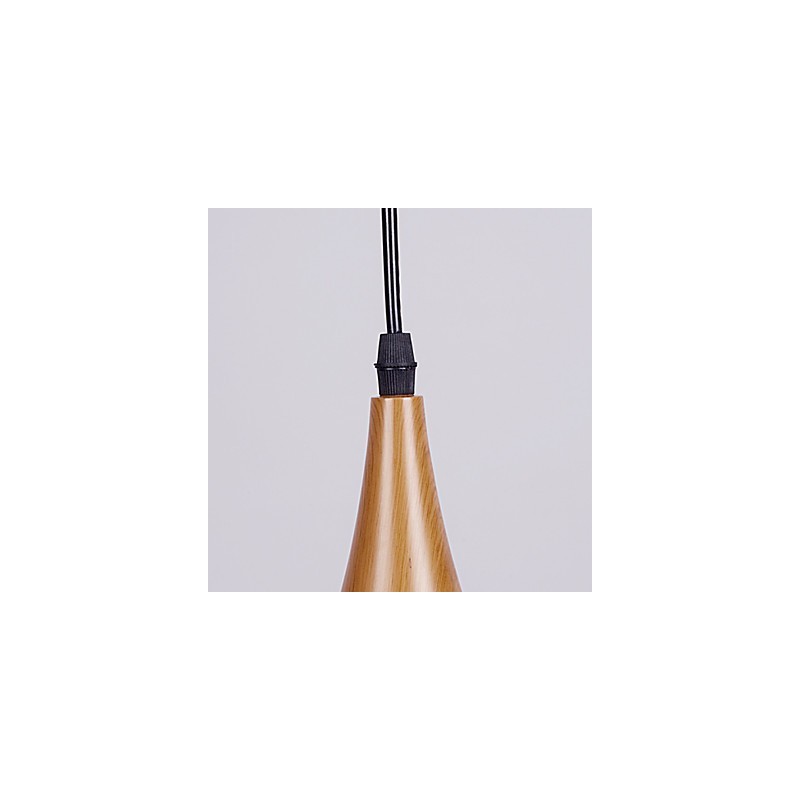 Retro Pendelleuchte Holzmaserung Metall Cafe Pendelleuchten