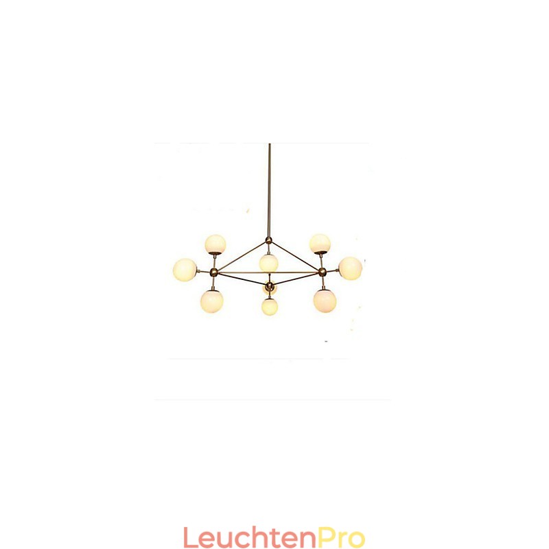 Golden Beans Kronleuchter 10 Lichter mit Glasschirm