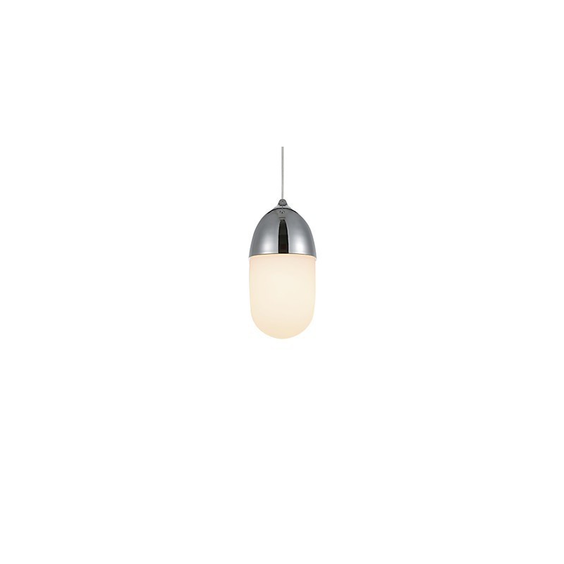 Mini Acorn Pendelleuchte 1 Licht Moderne Einfachheit Golden Chrome Holzfarbe Finish Kohlenstoffstahl & Glas Droplight