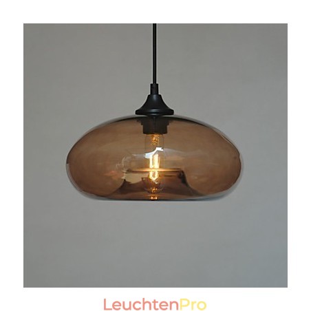Moderne charakteristische 1-flammige Pendelleuchte mit transparentem Schirm Moderne charakteristische 1-flammige Pendelleuchte mit transparentem Schirm