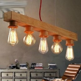 Moderne zeitgenössische traditionelle klassische Mini-Stil Malerei Holz Bambus Pendelleuchte