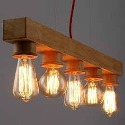 Moderne zeitgenössische traditionelle klassische Mini-Stil Malerei Holz Bambus Pendelleuchte