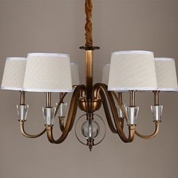 Rustikaler Kronleuchter im Vintage-Stil mit Kristallen im Mini-Stil, galvanisiertes Metall