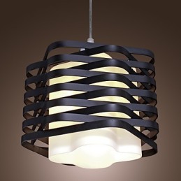 Moderne Pendelleuchte im zeitgenössischen Mini-Stil mit Gemälde