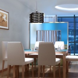 Moderne Pendelleuchte im zeitgenössischen Mini-Stil mit Gemälde