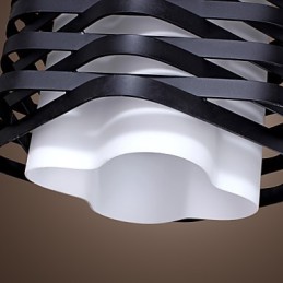 Moderne Pendelleuchte im zeitgenössischen Mini-Stil mit Gemälde