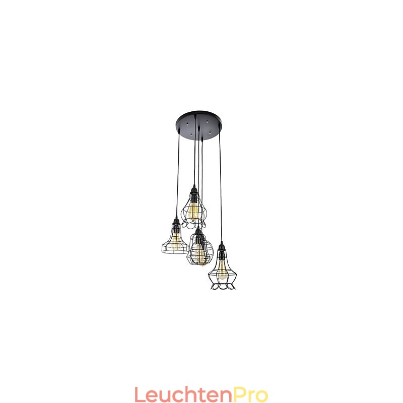 Kronleuchter aus bemaltem Metall im Landhausstil im Mini-Stil