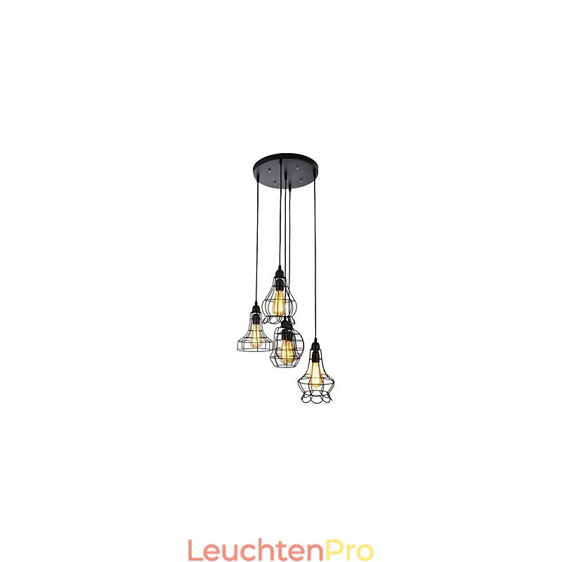 Kronleuchter aus bemaltem Metall im Landhausstil im Mini-Stil