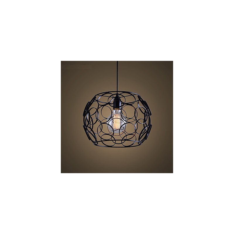 Kreative vertraglich nordische Schmiedeeisen Glas Single Head Droplight Lampe Licht