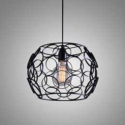 Kreative vertraglich nordische Schmiedeeisen Glas Single Head Droplight Lampe Licht