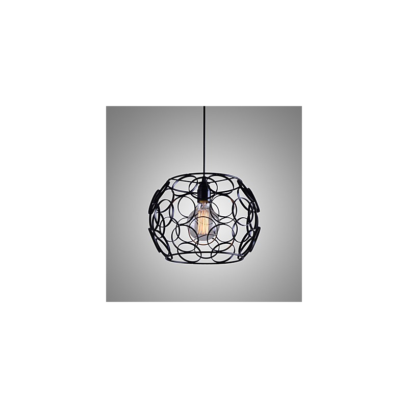 Kreative vertraglich nordische Schmiedeeisen Glas Single Head Droplight Lampe Licht