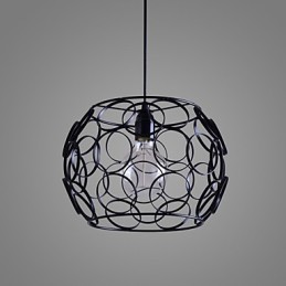 Kreative vertraglich nordische Schmiedeeisen Glas Single Head Droplight Lampe Licht