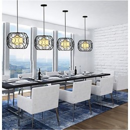 Kreative vertraglich nordische Schmiedeeisen Glas Single Head Droplight Lampe Licht