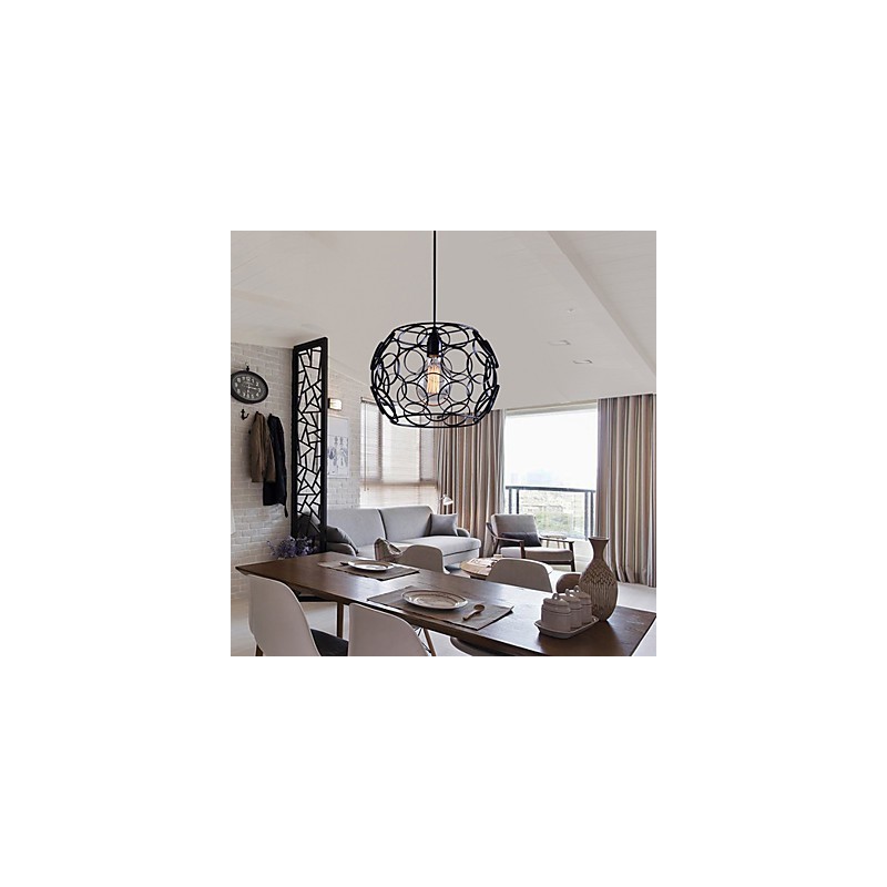 Kreative vertraglich nordische Schmiedeeisen Glas Single Head Droplight Lampe Licht