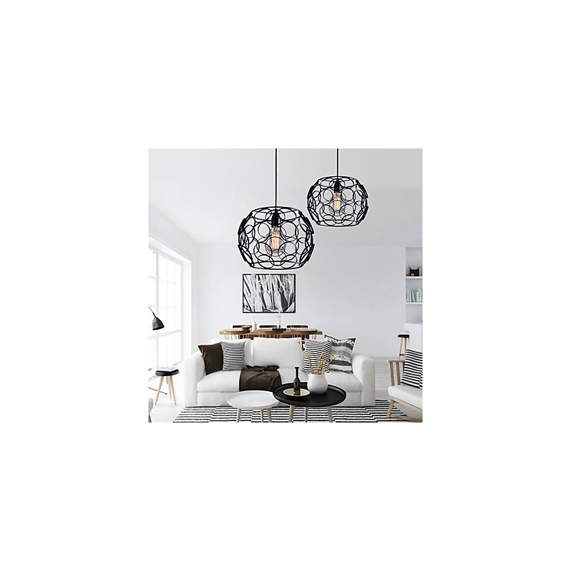 Kreative vertraglich nordische Schmiedeeisen Glas Single Head Droplight Lampe Licht