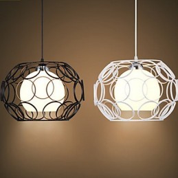 Kreative vertraglich nordische Schmiedeeisen Glas Single Head Droplight Lampe Licht
