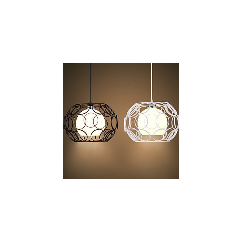 Kreative vertraglich nordische Schmiedeeisen Glas Single Head Droplight Lampe Licht