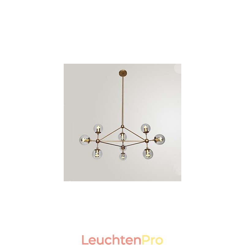 Golden Beans Kronleuchter 10 Lichter mit Glasschirm