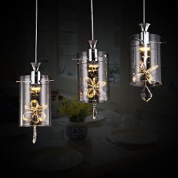Moderne zeitgenössische Kristall andere Glas Pendelleuchte