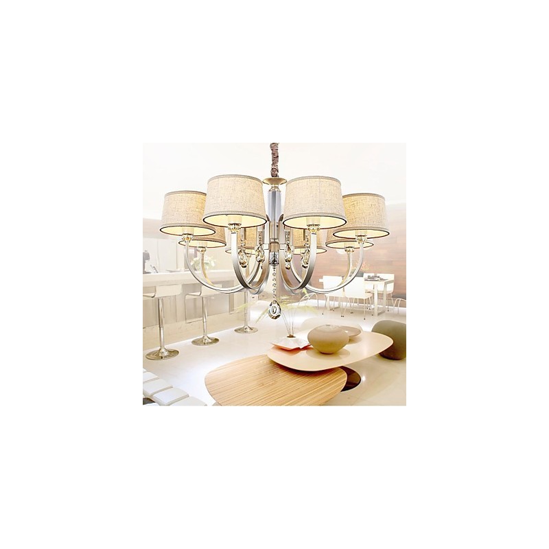 Country Crystal Silber Metall Kronleuchter