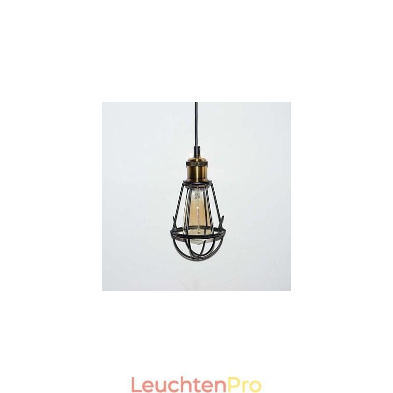 LOFT Lampe Vintage Pendelleuchte Edison Licht Schwarz Eisen Metallkäfig Lampenschirm Lagerhaus Stil Beleuchtung Leuchte