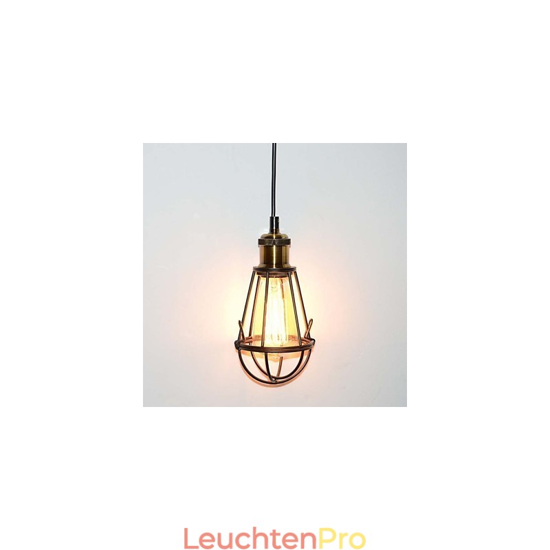 LOFT Lampe Vintage Pendelleuchte Edison Licht Schwarz Eisen Metallkäfig Lampenschirm Lagerhaus Stil Beleuchtung Leuchte