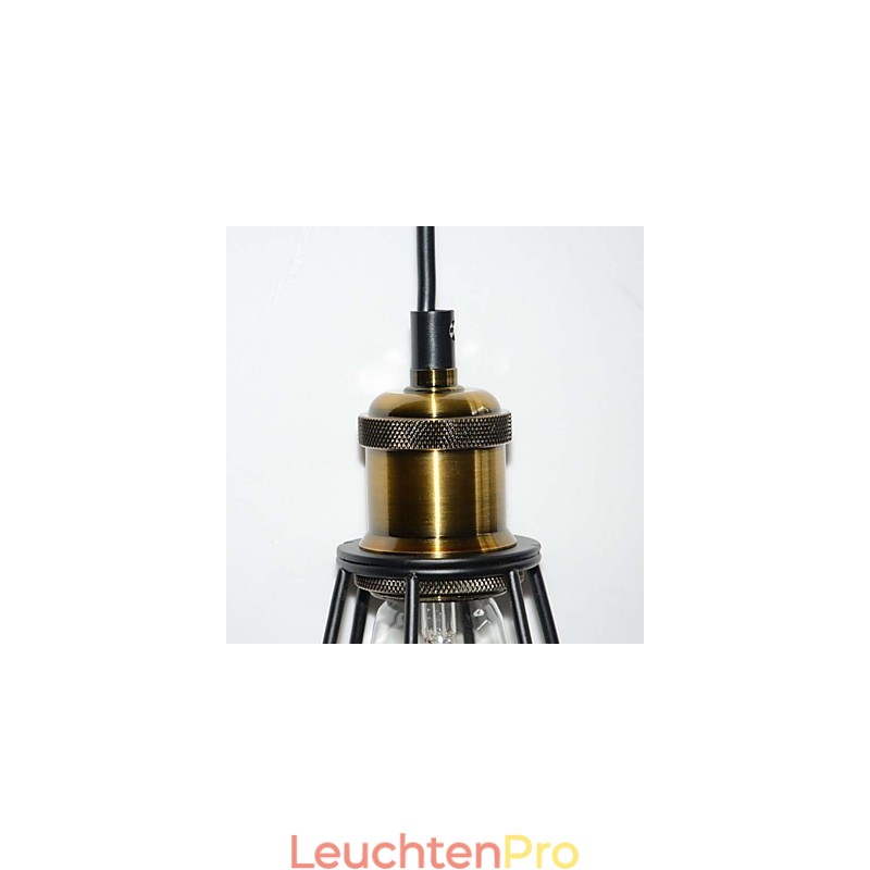 LOFT Lampe Vintage Pendelleuchte Edison Licht Schwarz Eisen Metallkäfig Lampenschirm Lagerhaus Stil Beleuchtung Leuchte