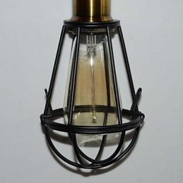LOFT Lampe Vintage Pendelleuchte Edison Licht Schwarz Eisen Metallkäfig Lampenschirm Lagerhaus Stil Beleuchtung Leuchte