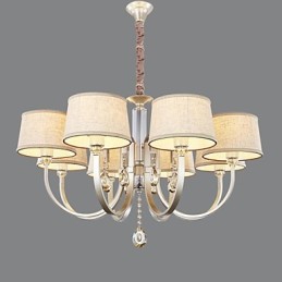 Country Crystal Silber Metall Kronleuchter
