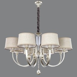 Country Crystal Silber Metall Kronleuchter