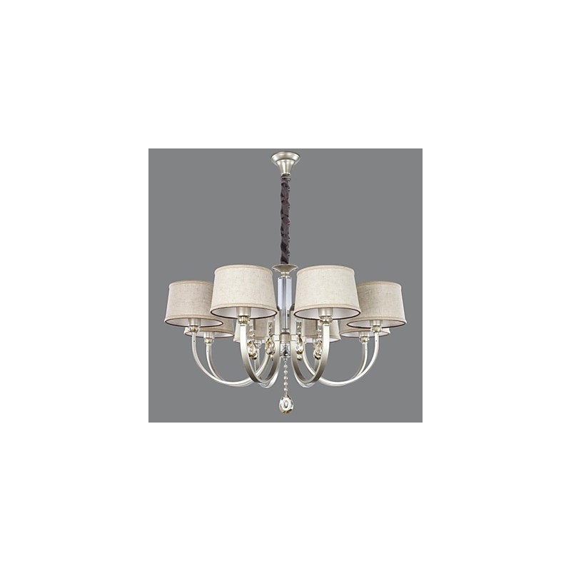 Country Crystal Silber Metall Kronleuchter