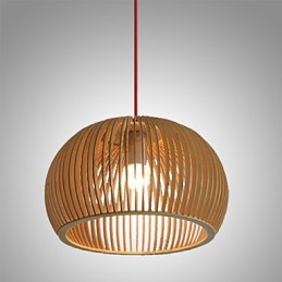 Design Style Circular Feature L Pendelleuchte 1 Licht Holz