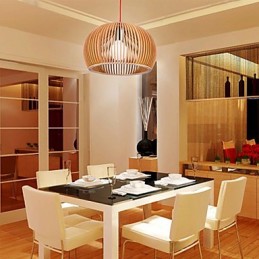 Design Style Circular Feature L Pendelleuchte 1 Licht Holz