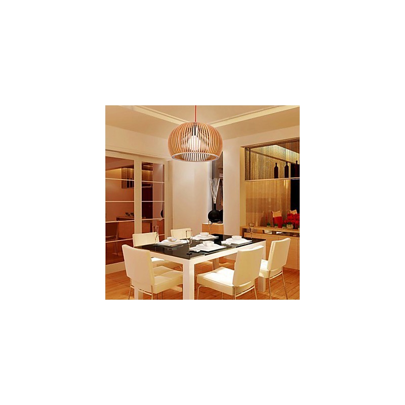 Design Style Circular Feature L Pendelleuchte 1 Licht Holz