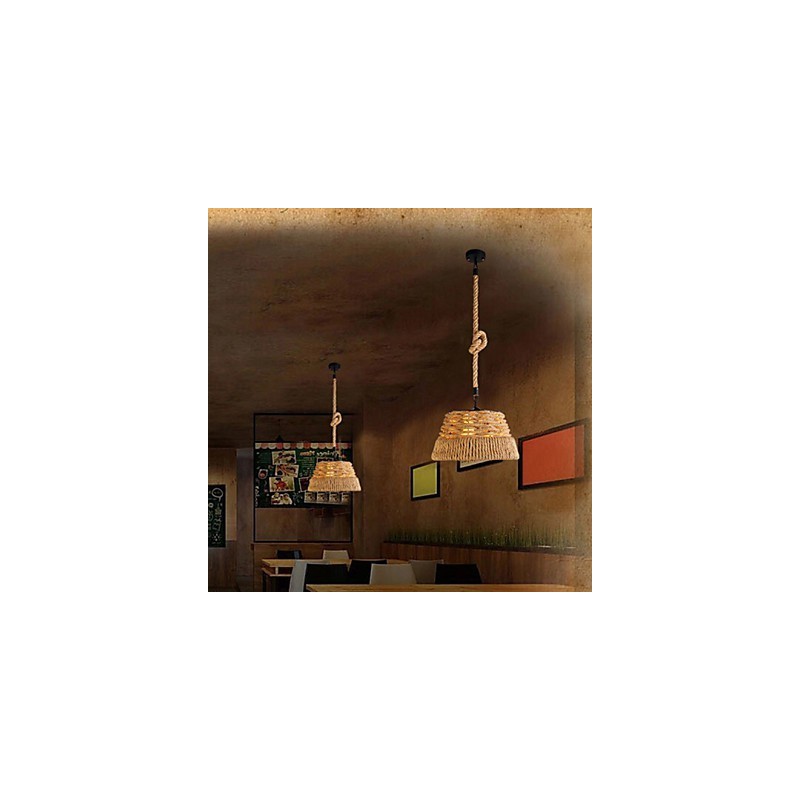Loft Industrie Wind Kreative Nordic Hanf Seil Mahlzeiten Kronleuchter Lampe