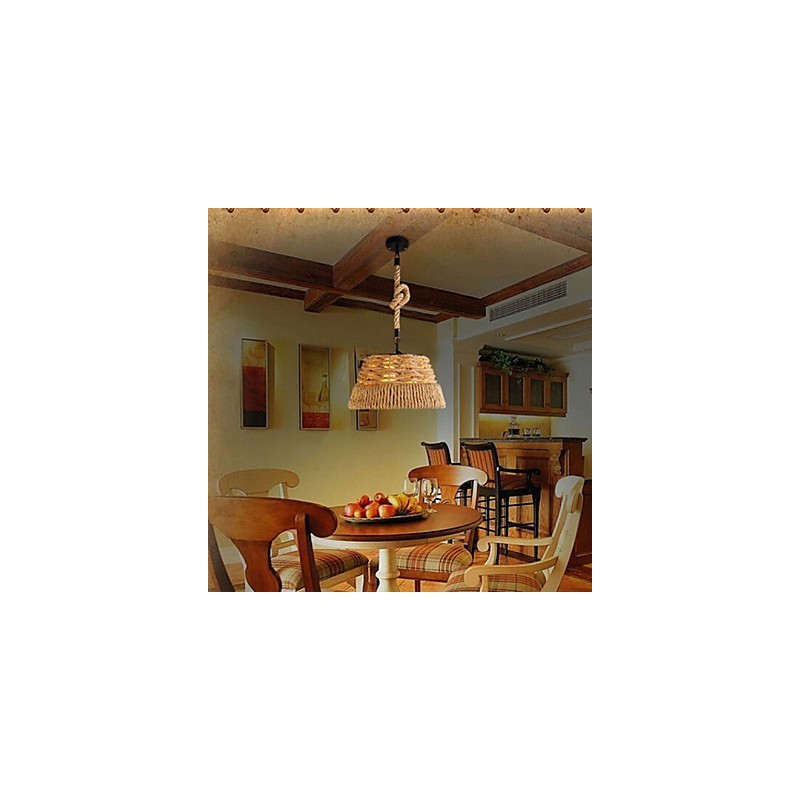 Loft Industrie Wind Kreative Nordic Hanf Seil Mahlzeiten Kronleuchter Lampe