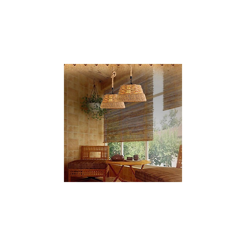 Loft Industrie Wind Kreative Nordic Hanf Seil Mahlzeiten Kronleuchter Lampe