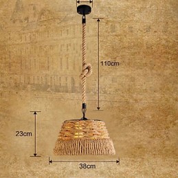 Loft Industrie Wind Kreative Nordic Hanf Seil Mahlzeiten Kronleuchter Lampe